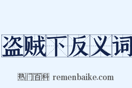 盗贼下反义词是什么意思的图片